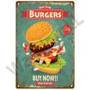 Metal Sign Home Decor Fast Food Vintage Tin Sign Plaque Metal Retro Plate Hot Dog Poster Wall Decor For Kitchen Cafe Diner Bar