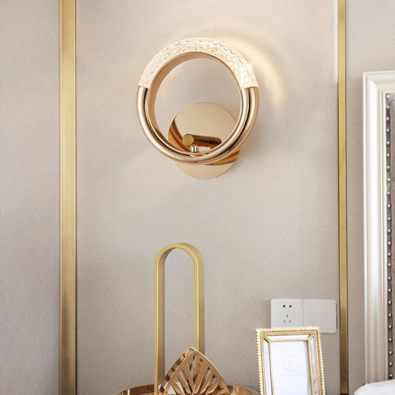 Crystal LED Wall Lamp Nordic Indoor Lighting For Home Living Room Decoration Dining Tables Bedside Lamps Bedroom Bed Wall Light