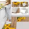 Beautiful Sunflower Print Area Rug, Soft Non-Slip Machine Washable Floor Mat for Kitchen Bathroom Entryway Home Decor