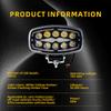 LED Work Light Headlight for Motorcycles and Off-Road Vehicles with Low Power Consumption and Aluminum Alloy Body Design