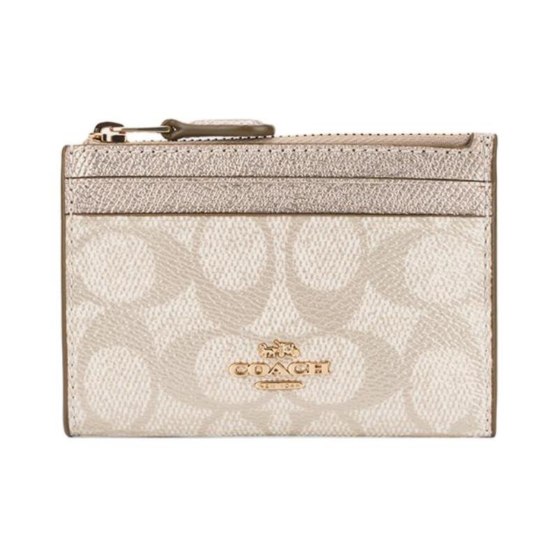 COACH old Logo Artificial Leather Card Holder Regular Women s Champagne champagne золотой