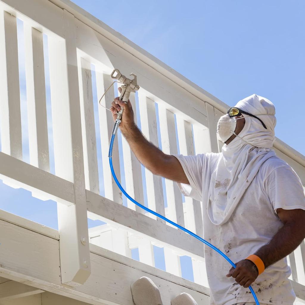 Enhon 2 Pcs 4 ft Airless Paint Spray Extension Hose Compatible with Graco 247338, 3/16"ID High Pressure Paint Spray Whip Hose, 3000 PSI Flexible