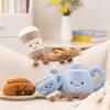 Teapot Cup Coffee Baguette Cinnamon Roll Baguette Plush Toys Short Kids Fabric