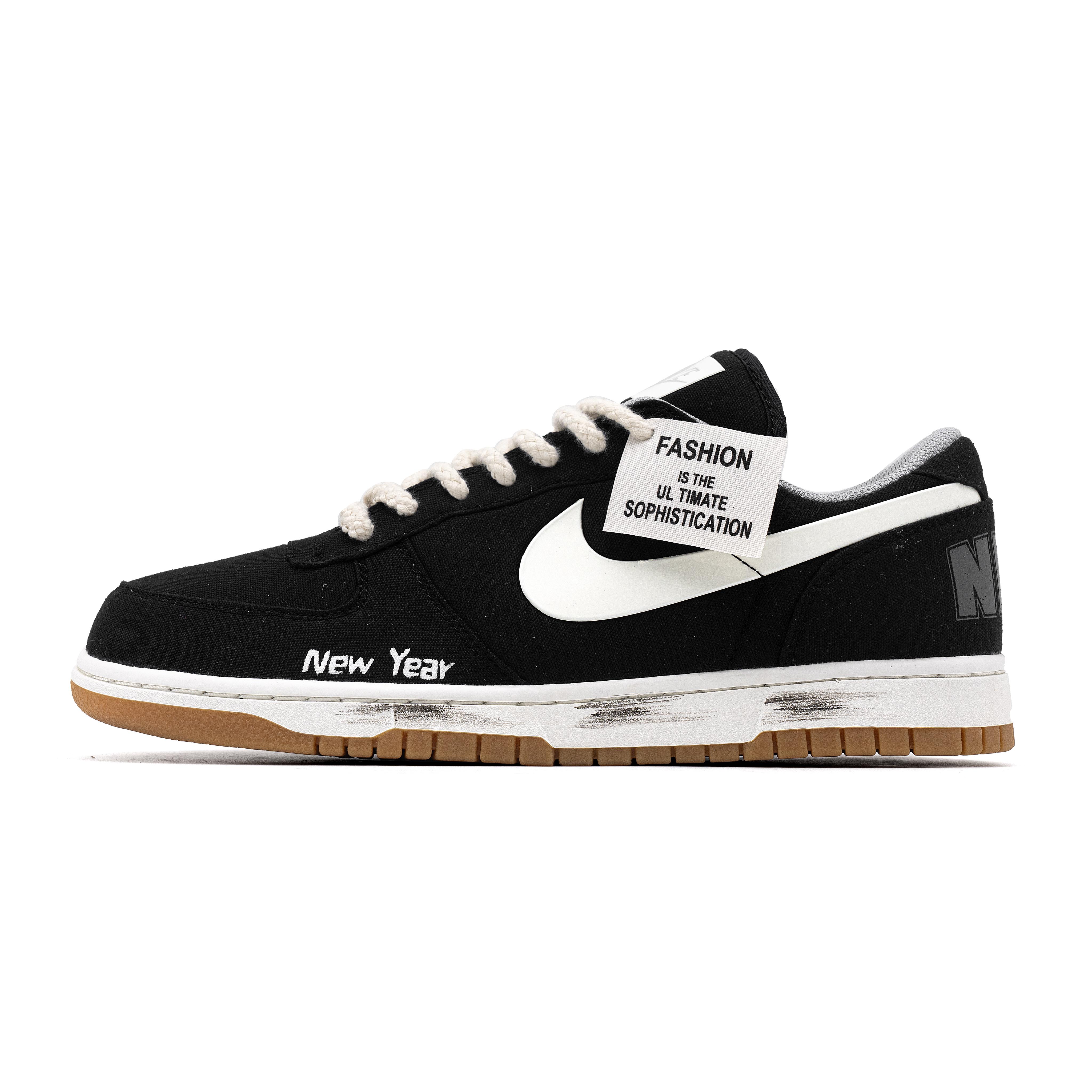 

Nike Big New Year s Shadow Slip Resistant Abrasion Resistant Low top Skateboard Shoes Men s Black 854166-003(Team1576-) 43
