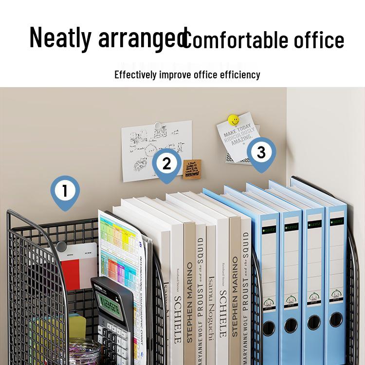 Schreibtisch-Akten- und Buchorganisator: Bücherregal, Regal, Buchstütze, Aktenaufbewahrung, Archivbox