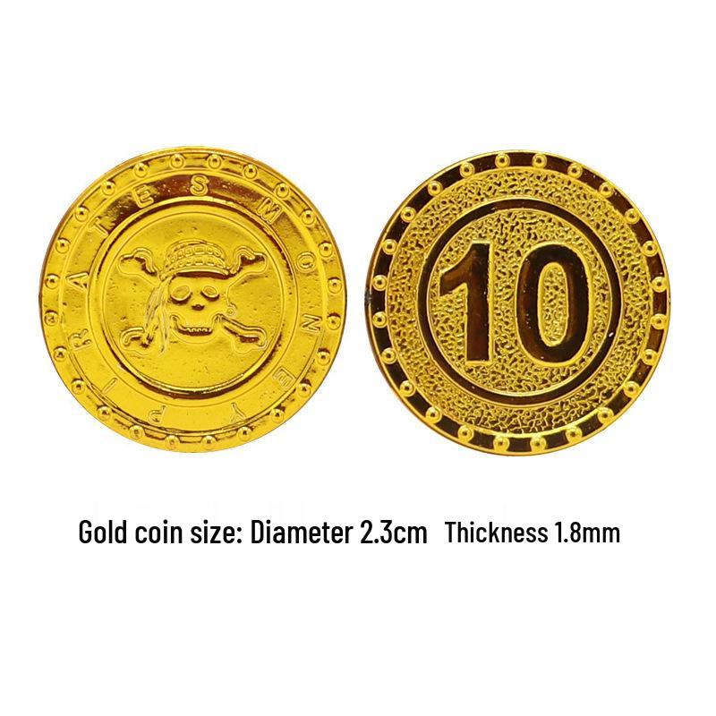 100-Piece Pirate Treasure Chest Coins: Decorative Halloween Figurines for Pirate Themes
