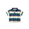Trendy Children's Clothing Boys' Drop-Shoulder Short-Sleeved T-shirt Summer Kids Stripes Polo Shirt Baby Boy Lapel Half Sleeve Tops
