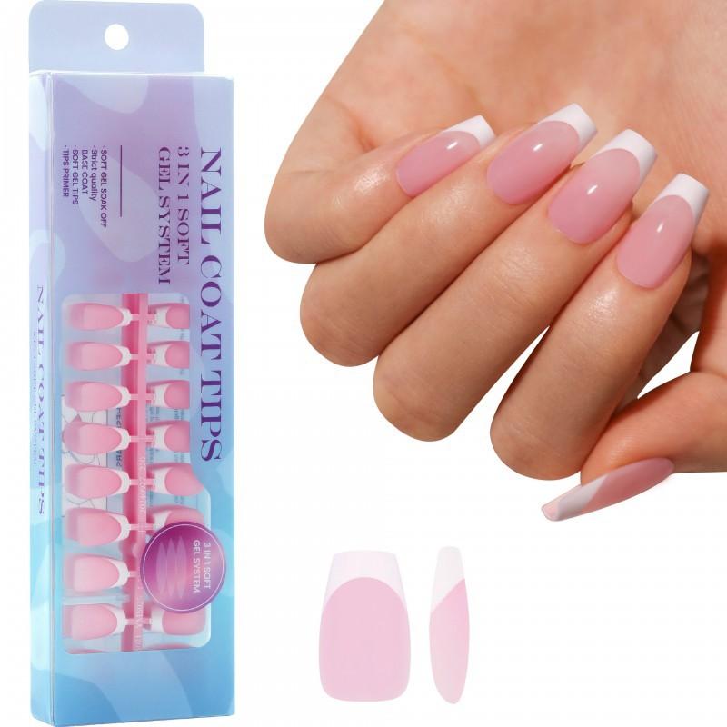 Wholesale Of High-end Fake Nails DIY French Pre Made Nail Art 300 Pieces In A Box Specifically Designed Wearing