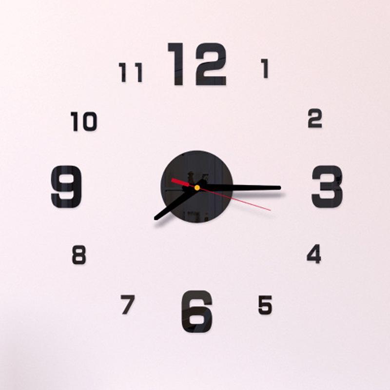 3D Creative Acrylic DIY Wall Clock for Living Room
