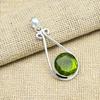 Peridot Edelstein 925 Sterling Silber Handgefertigt Ausgezeichneter Silber Kettenanhänger Schmuck