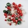 50Pcs Shatterproof Christmas Ornament Set With Plastic Tree Toppers Star For Indoor Outdoors Holiday Decorations