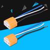 2Pcs Female Ceramic Headlight Connector Plug Adapter Socket for H4/9003/HB2