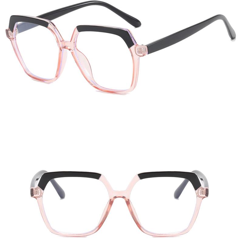 Women's glasses, anti blue light, fashionable and personalized large frame glasses, travel and student commuting glasses