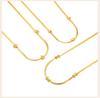 18k Gold Plated Choker Necklace for Women, Gold Plated Stainless Steel, Bowknot Heat Butterfly Collar Bone Chain Necklace