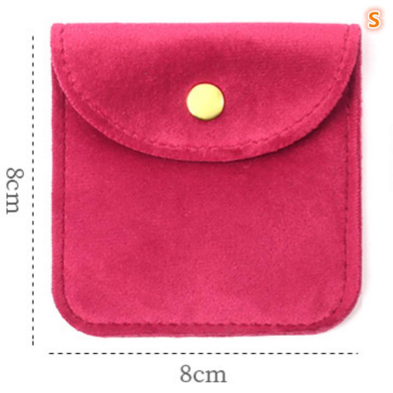 Schmuckbeutel Druckknopf Weiche Samttasche Umschlag Schmuckverpackungsbeutel Hochzeitsgeschenk Halskette Ohrringe Ringe Aufbewahrungstasche