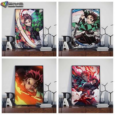 5D DIY Diamond Painting Cross Stitch Demon Slayer: Kimetsu No Yaiba Diamond Embroidery Mosaic Wall Art Home Decoration
