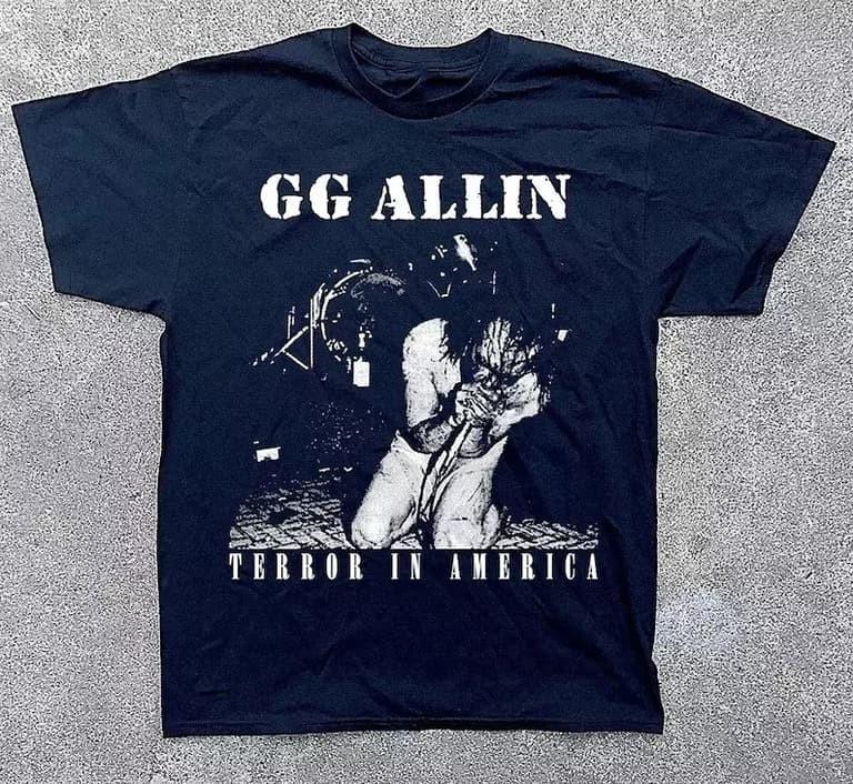 

New GG Allin Terror In America Gift For Fans Unisex All Size TShirt Unisex T-Shirt XL