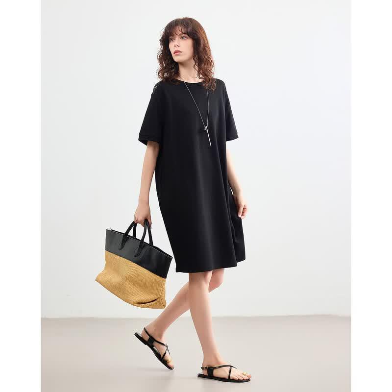 Demana Cloud Soft Cotton Petite Patchwork Dress