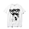 Rancid Stink Band West Coast High Street Oversize Super Fire Tide Brand Shortsleeved Mens and Womens Print Tshirt