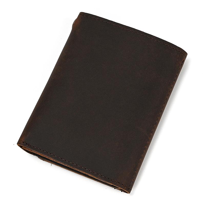 Cowhide Men's Purse Retro Fashion Vintage Pattern Male Leather Short Clutch Bag Luxury Designer Man Gift Coin Purse Wallet