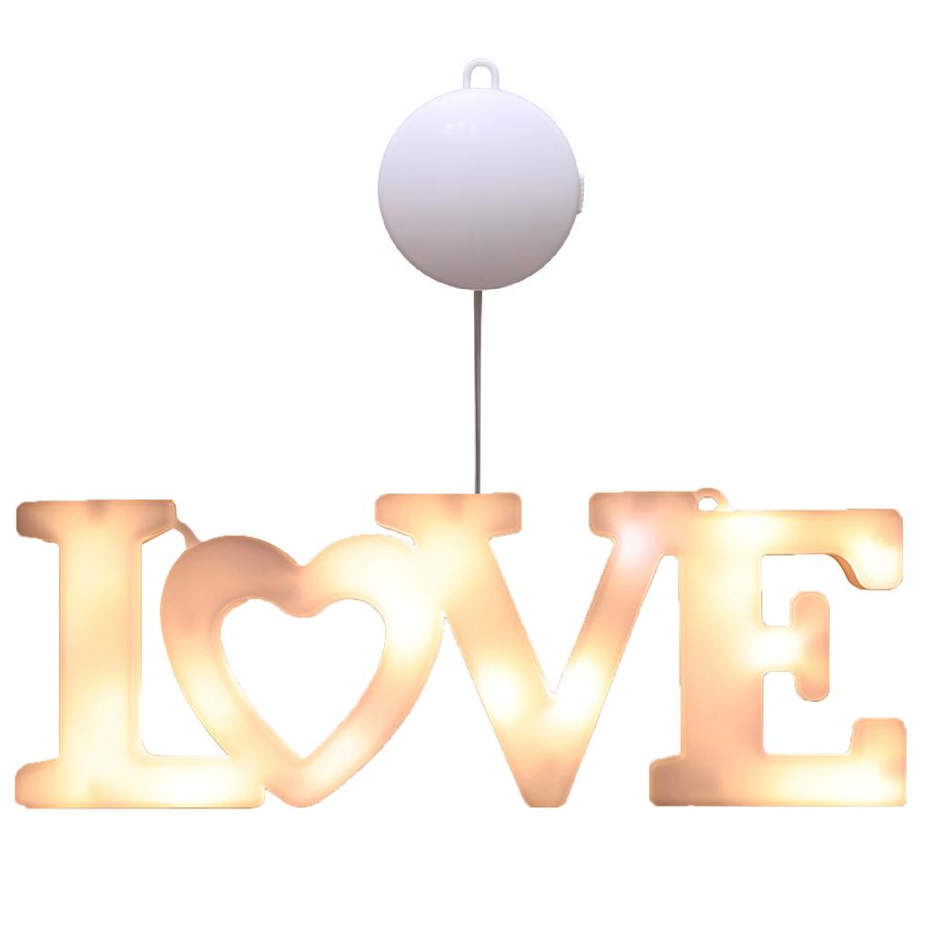 LED Love Letter Light Decorative Colorful Easy To Hang Romantic Vibe Heart Letter Light Up for