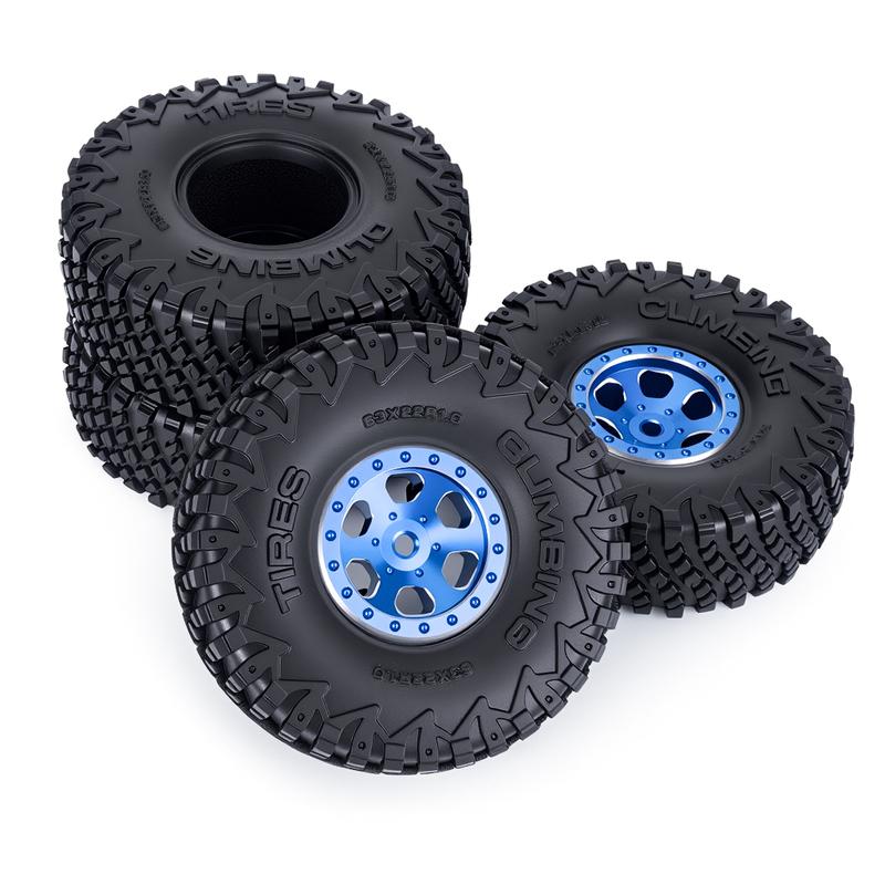 1.0 Inch Sticky Soft RC Crawler Tires for 1/24 1/18 Scale High Clearance Upgrade Fits Axial SCX24 FMS FCX24 FCX18 Traxxas TRX4M