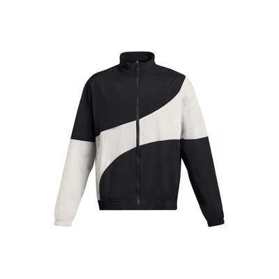 Color Block Casual Training Plissee Langarmjacke Herren Jacken Schwarz 1382874-001