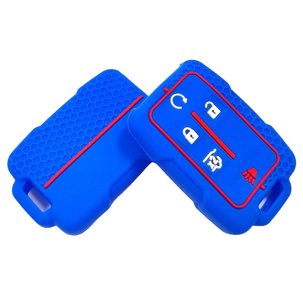 Silicone Car Key Case Shell Soft Remote Cover Protector for Chevrolet Suburban Tahoe Colorado Silverado GMC Canyon Sierra Yukon