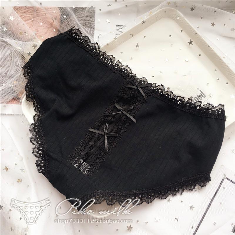 Roztomilá holčičí mašlička boky krajka elastické velké pohodlné nízké dámské kalhotky