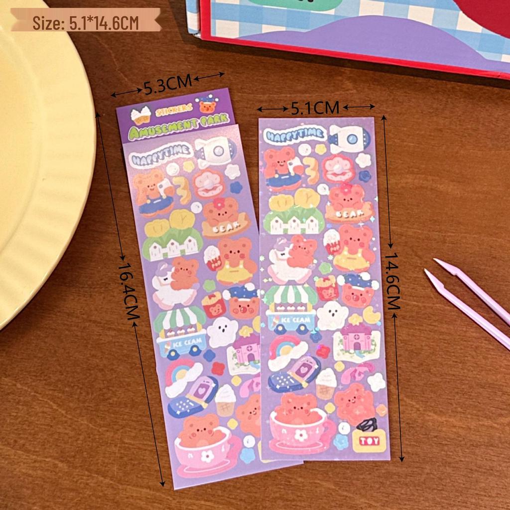 Tengyi Cute Cartoon Bear Stickers for DIY & Decorations