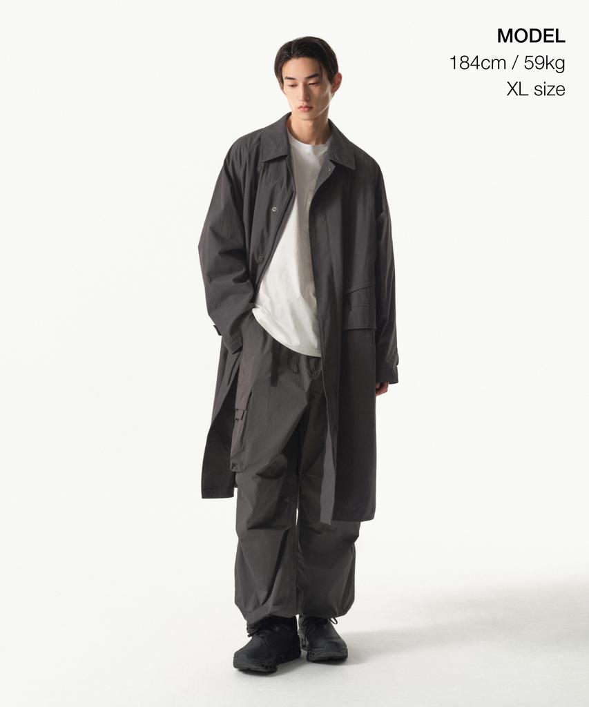 Musinsa Standard [City Leisure] Cn Oversized Balmacaan Trench Coat [Grey]