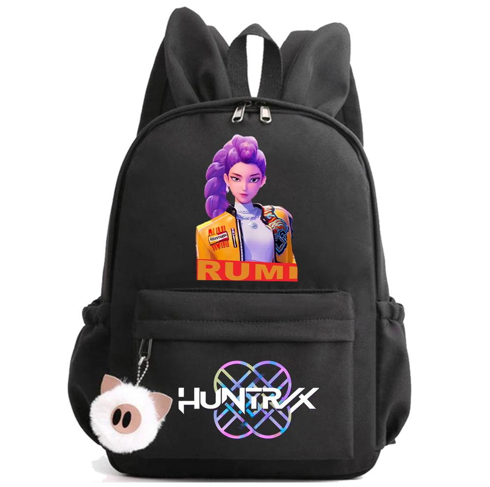 Plecak z nadrukiem Demon Hunters z kreskówki anime dla nastolatków, dzieci, studentów, plecak szkolny, prezent dla dziewczynki, dziecka, kobiet, duża pojemność, wodoodporna torba podróżna