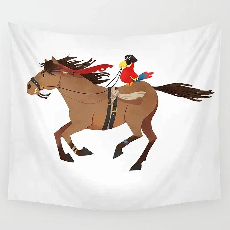 Wanddekoration Zuhause Wandteppich Liebt Lesen Kleiner Dinosaurier Kunst Hintergrund Büro Wohnzimmer Wandteppich