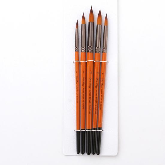 5Pcs Artist Nylon Hair Paint Brushes Acrylic Watercolor Oil Painting Pen