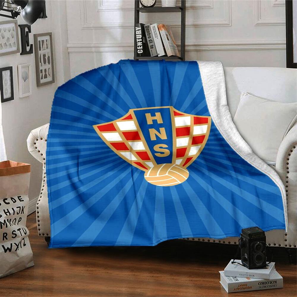 Hrvatski nogometni savez HNS Print Flannel Blanket High Quality Warm Comfortable Cover for All Seasons Perfect for Gifts Home Deco