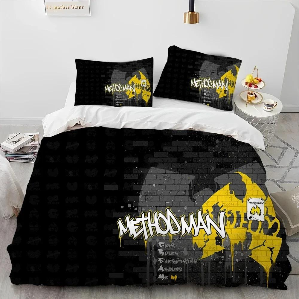 3D Wu T-TANG Clans Series Sign Täcke Sängkläder Set, Påslakan Sängset Örngott, King Queen Size Sängkläder Set Barn