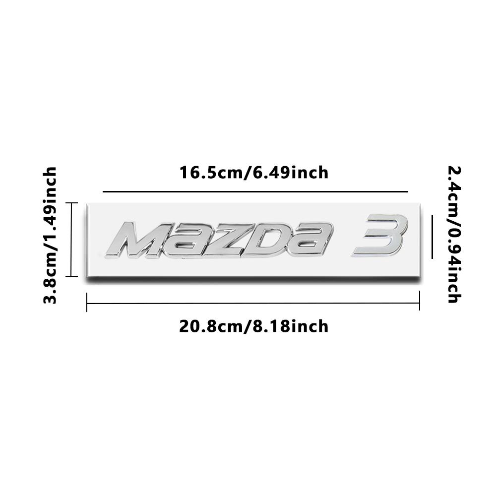 1pcs 3D ABS Car Metal Logo Letters Trunk Emblem Sticker For Mazda Axela Atenza CX-3 CX-5 CX-8 CX-7 CX-9 MS 6 5 3 2 Demio MPS MS k1