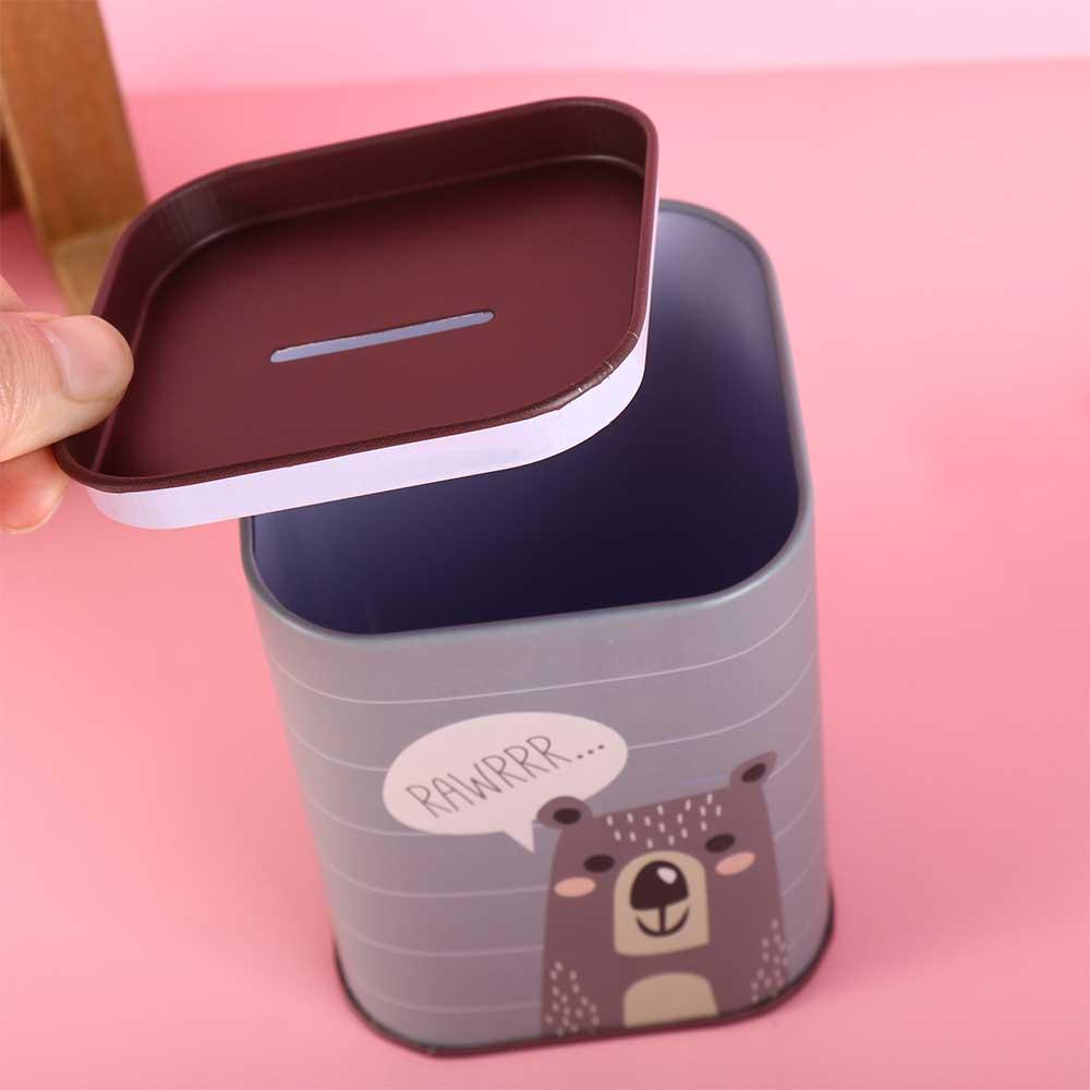 1 Stück Lieblicher Giraffen Tiere Blech Spardose Kleines Mädchen Geld sparen Münzbox Spielzeug Bargeldschrank Geburtstagsgeschenk für Kinder