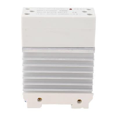 DC DC 120A Din Rail Solid State Relay Single Phase SSR Module with Heat Sink Input 3‑32VDC Output 5‑220VDC