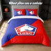 LOSC Lille FC Design Bed Bedding Set 1 Duvet Cover + 2 Pillowcases Soft Breathable Household Bed Linens