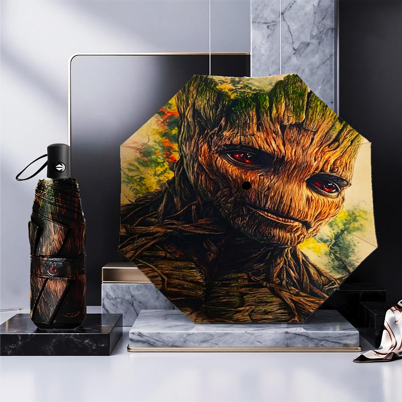 Tree Spirit's Electric Glow Umbrella Folding umbrella, automatic umbrella 8-Frame for Travel, camping Use Gift for Halloween Christmas