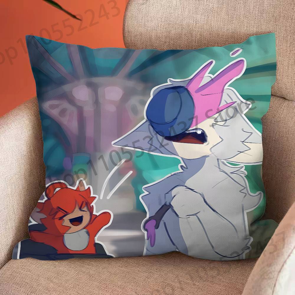 Guardian Horror Game SSlendytubbies Cartoon Printing Pillowcase Customized Pillow Cover for Sofa Home Decor