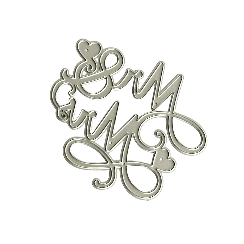 Heart Mr Mrs Metal Die Cuts Carbon Steel Cutting Dies Embossing Stencils for Card Photo Scrapbooking Decorations