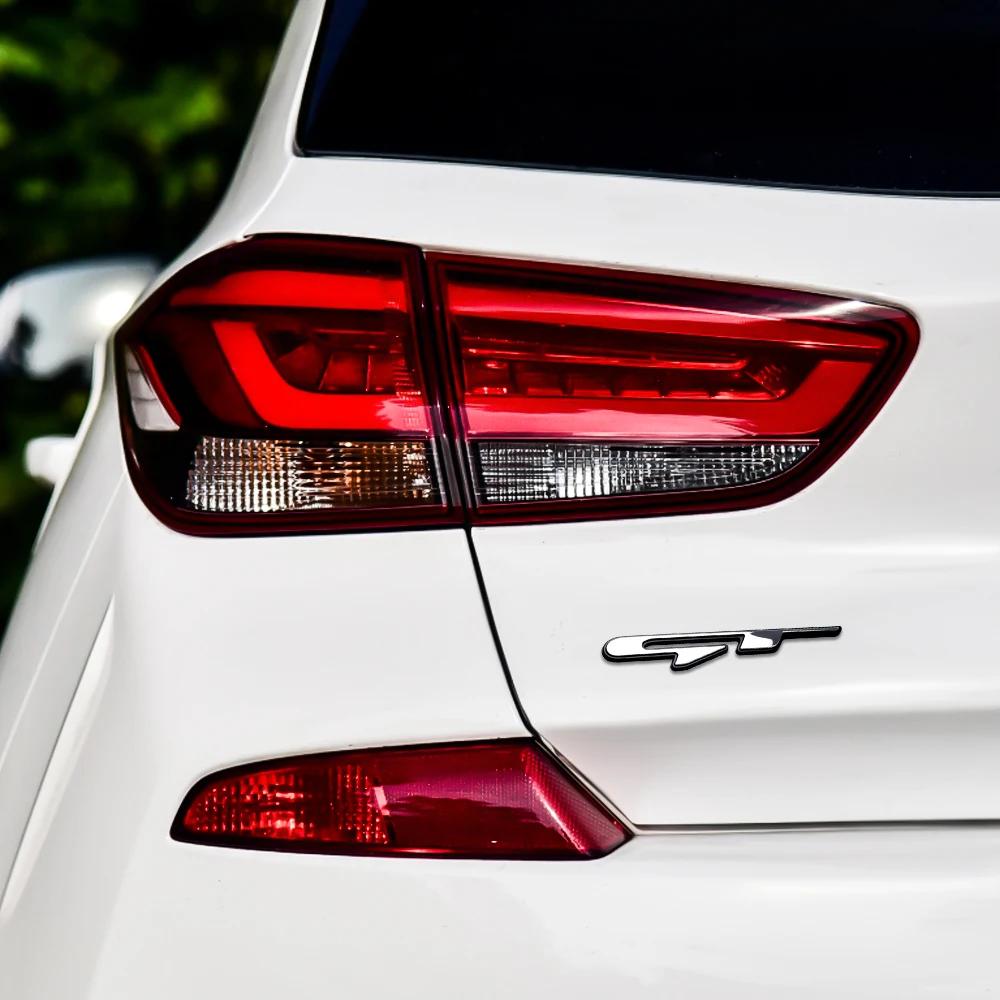 3D Auto GT linie Design Fender Hinten Stamm körper Emblem Abzeichen aufkleber Für Peugeot Für Kia K9 Forte Ceed Cerato RIO K3 K5 Zubehör
