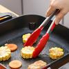 Silikonowe szczypce do grilla odporne na ciepło szczypce do żywności antypoślizgowe szczypce ze stali nierdzewnej przybór kuchenny do gotowania grillowania pinzas para BBQ