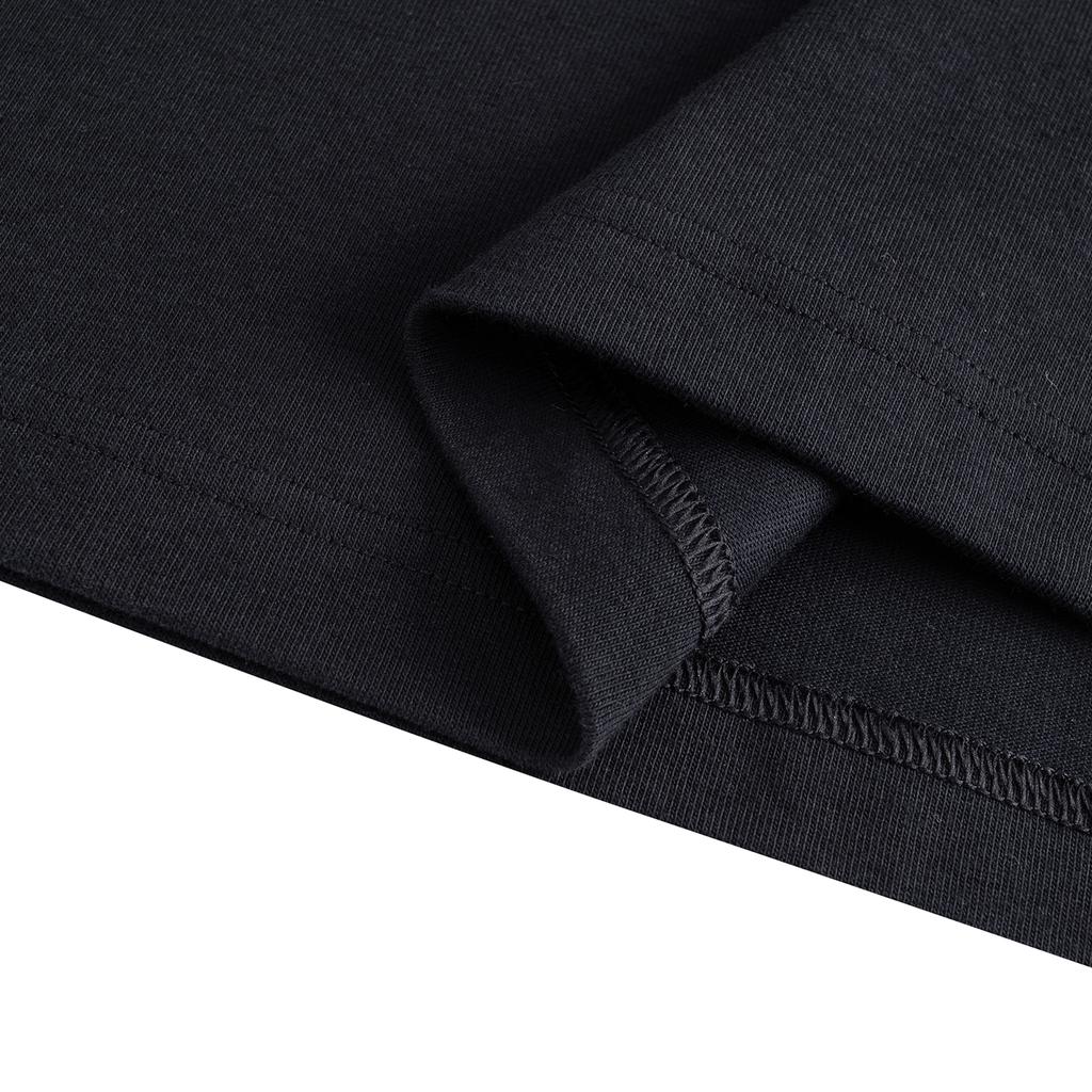 Anta Summer Skateboard Knitted Loose Short Sleeve T-Shirt Unisex Tops Black 172628101-3