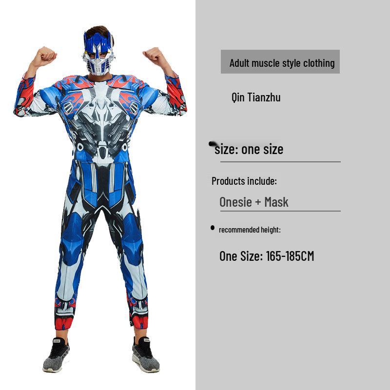Optimus Prime Transforming Muscle Costume for Kids - Halloween Cosplay Outfit