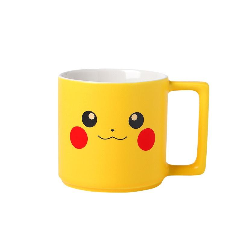 SHUNXIANG Keramiktassen Pokémon Pikachu Tasse Kawaii Anime Frühstück Milchbecher Niedliches Trinkgeschirr Kaffeetasse Kinder Wasserbecher