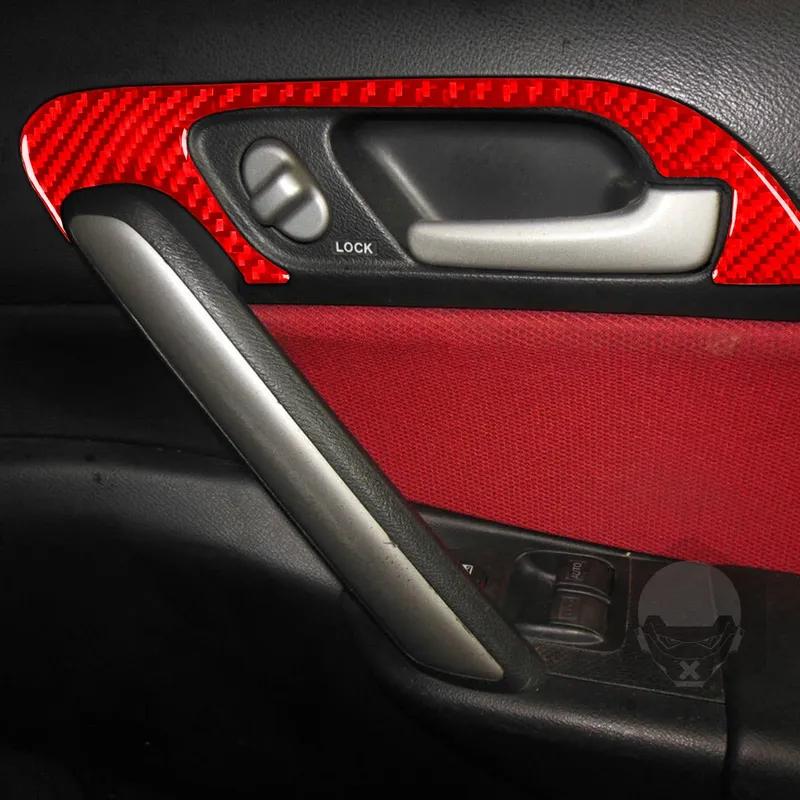 For Honda Civic Si 2001 2002 2003 2004 2005 Accessories Carbon Fiber Car Interior Door Handle Panel Trim Sticker