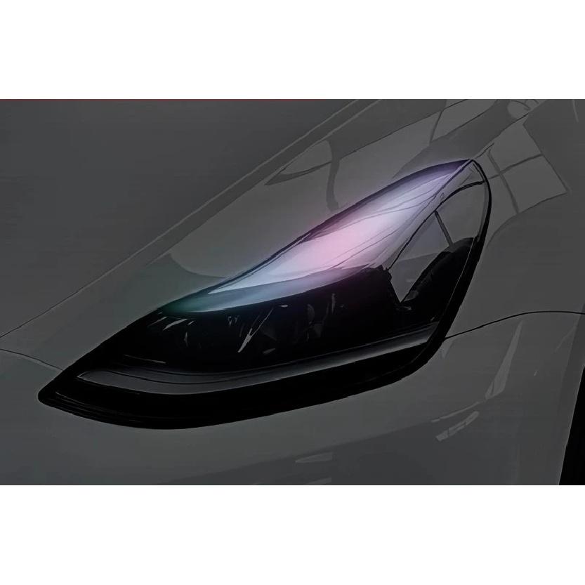 For Tesla Model3/Y Car Headlight Color-changing Film Daytime Running Lights Light Color-changing Film Car Sticker Modification